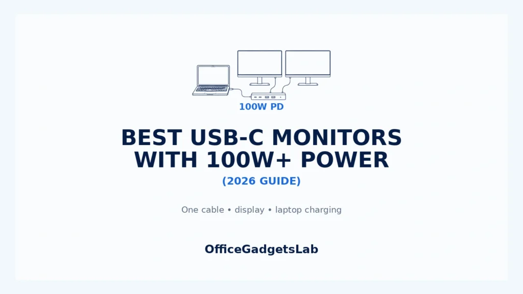 Best USB-C Monitors with 100W+ Power Delivery (2026 Guide)