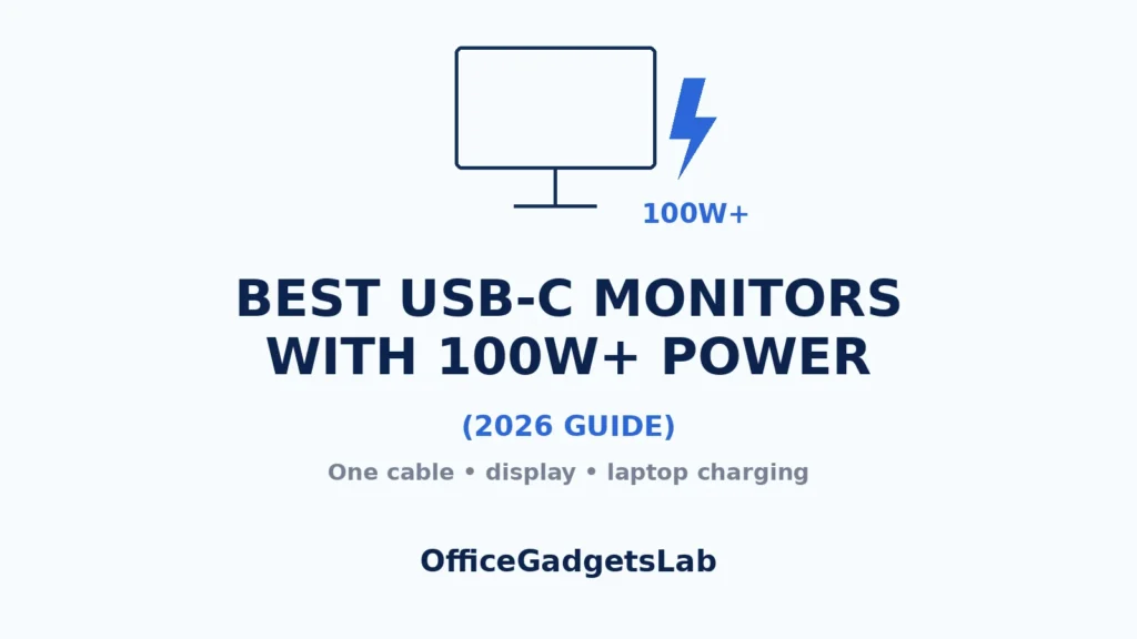 Best USB-C Monitors with 100W+ Power Delivery (2026 Guide)