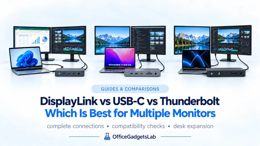 DisplayLink vs USB-C vs Thunderbolt: Which Is Best for Multiple Monitors? (2026)